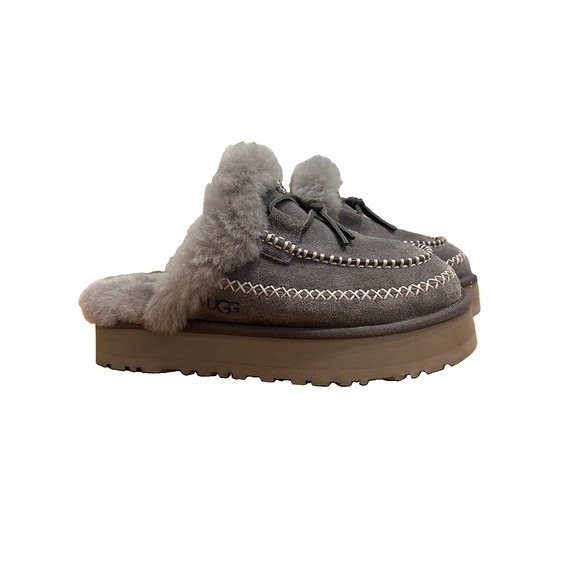 UGG Shoes - Uggs Disquette Alpine Slipper Women's Size 8 Thunder Cloud Slip On Platform